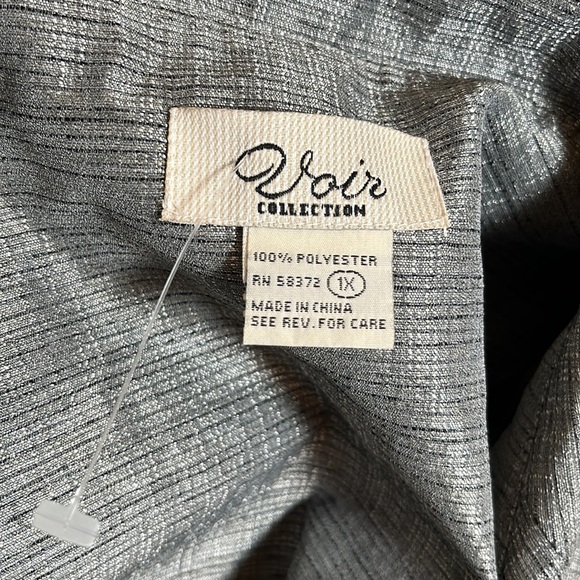 VOIR Collection Silver Plus Size Blazer Suit Jacket - Picture 8 of 12